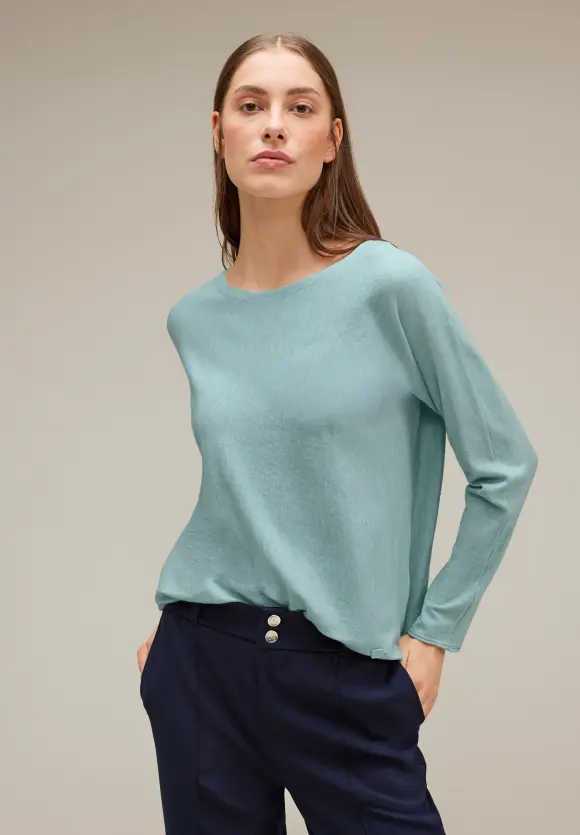 Dolman Pullover - iced mint melange
