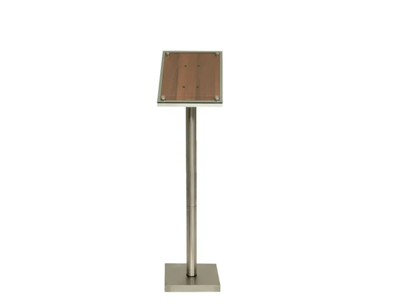 Securit® GLASS STAR Informationsdisplay 125 til 1xA4, valnød - komplet kit