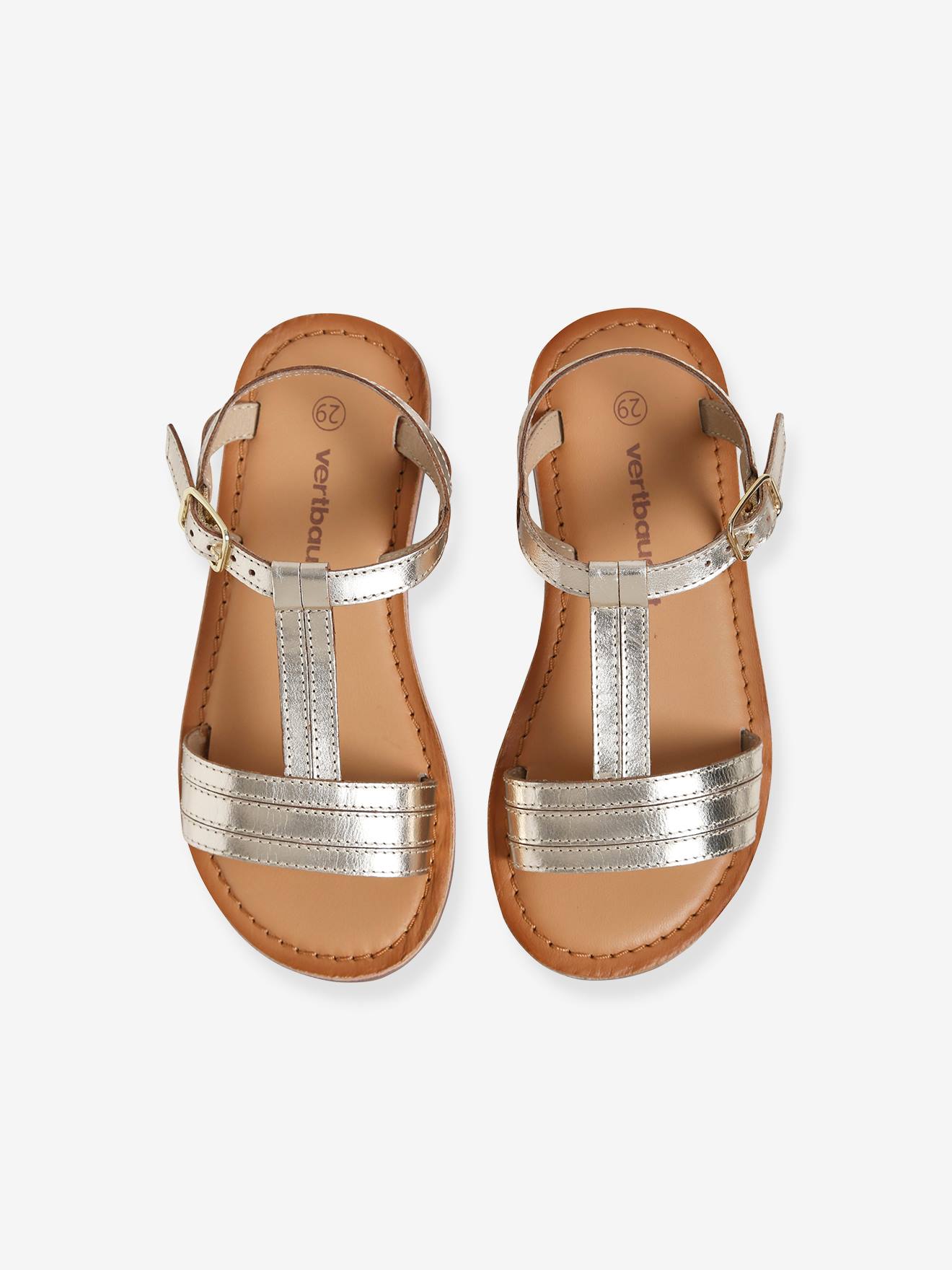 sandálias de couro prateadas para meninas