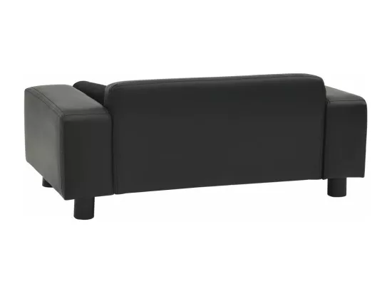 Canapé pour chien Noir 81x43x31 cm Peluche et similicuir