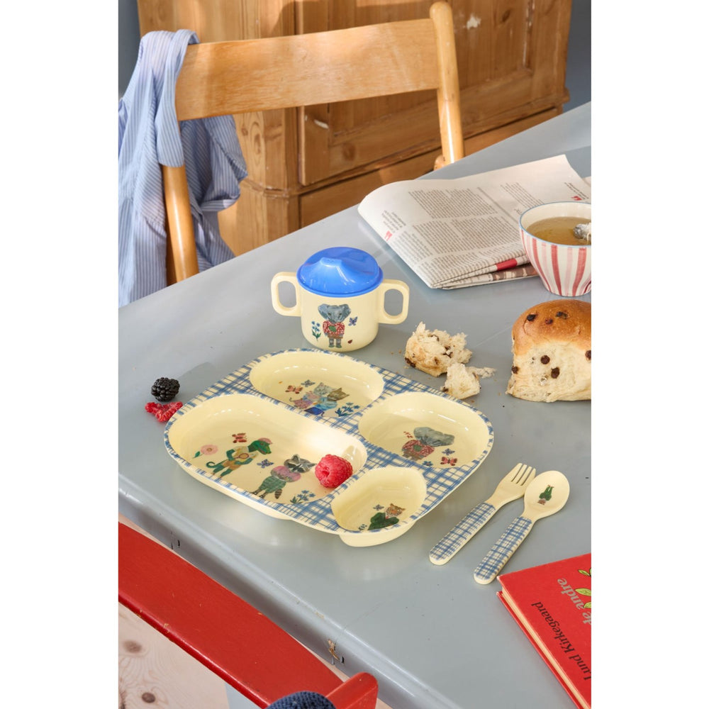 Køb Rice Nathalie Lété Theme Blue Melamine 2 Håndtag Tudekop