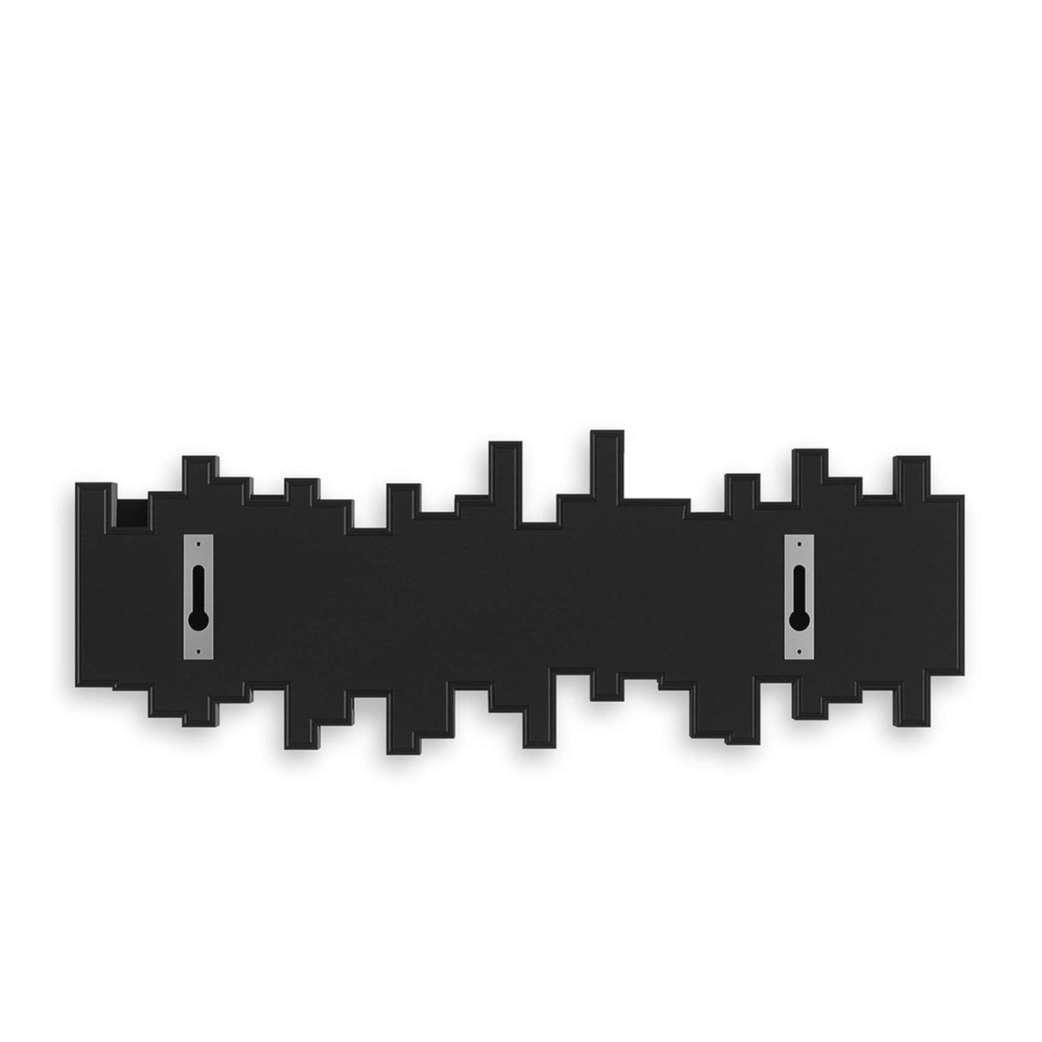 (49x18cm) Wand Garderoben Leiste 5-facher Universal Kleiderhaken mit Beweglichen Haken - Schwarz
