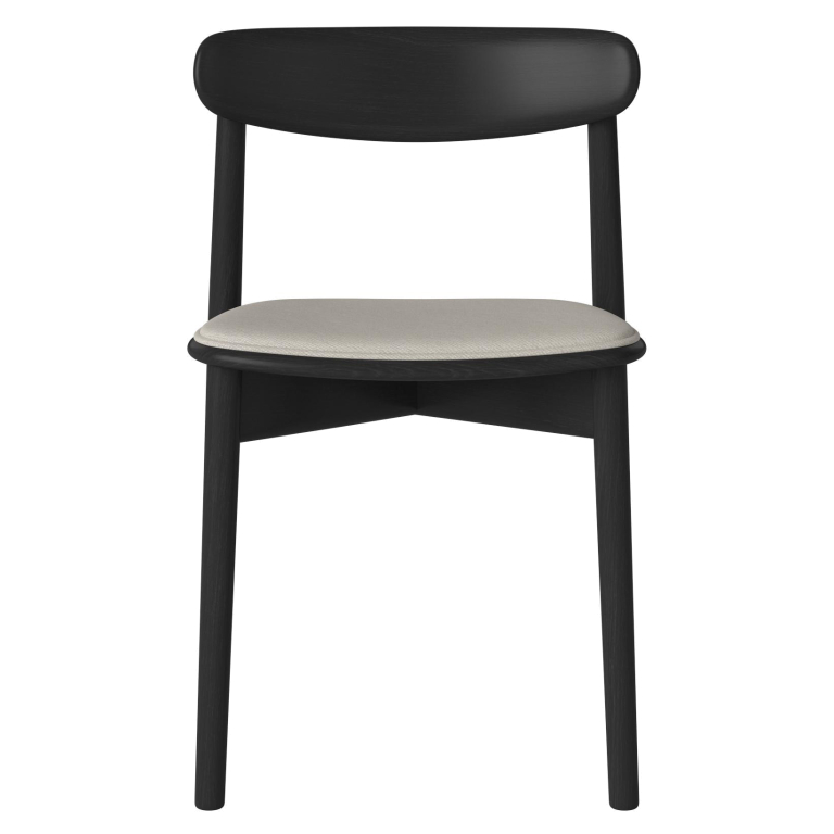 Bolia Merge eetkamerstoel met zitkussen zwart eiken Revi Beige