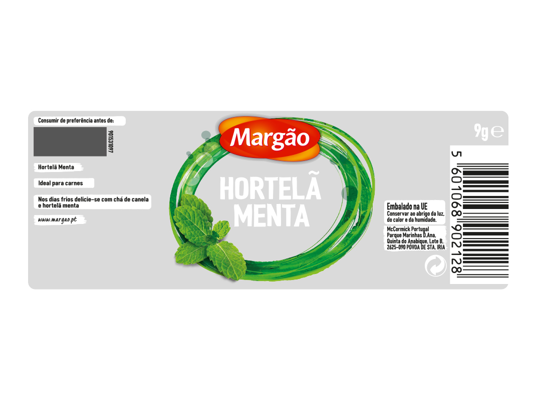 ERVA MARGÃO AROMÁTICA HORTELÃ MENTA 9G