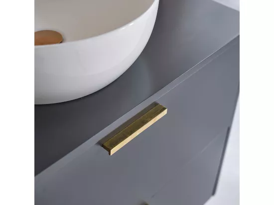 Meuble de salle de bain en acacia massif 80 cm