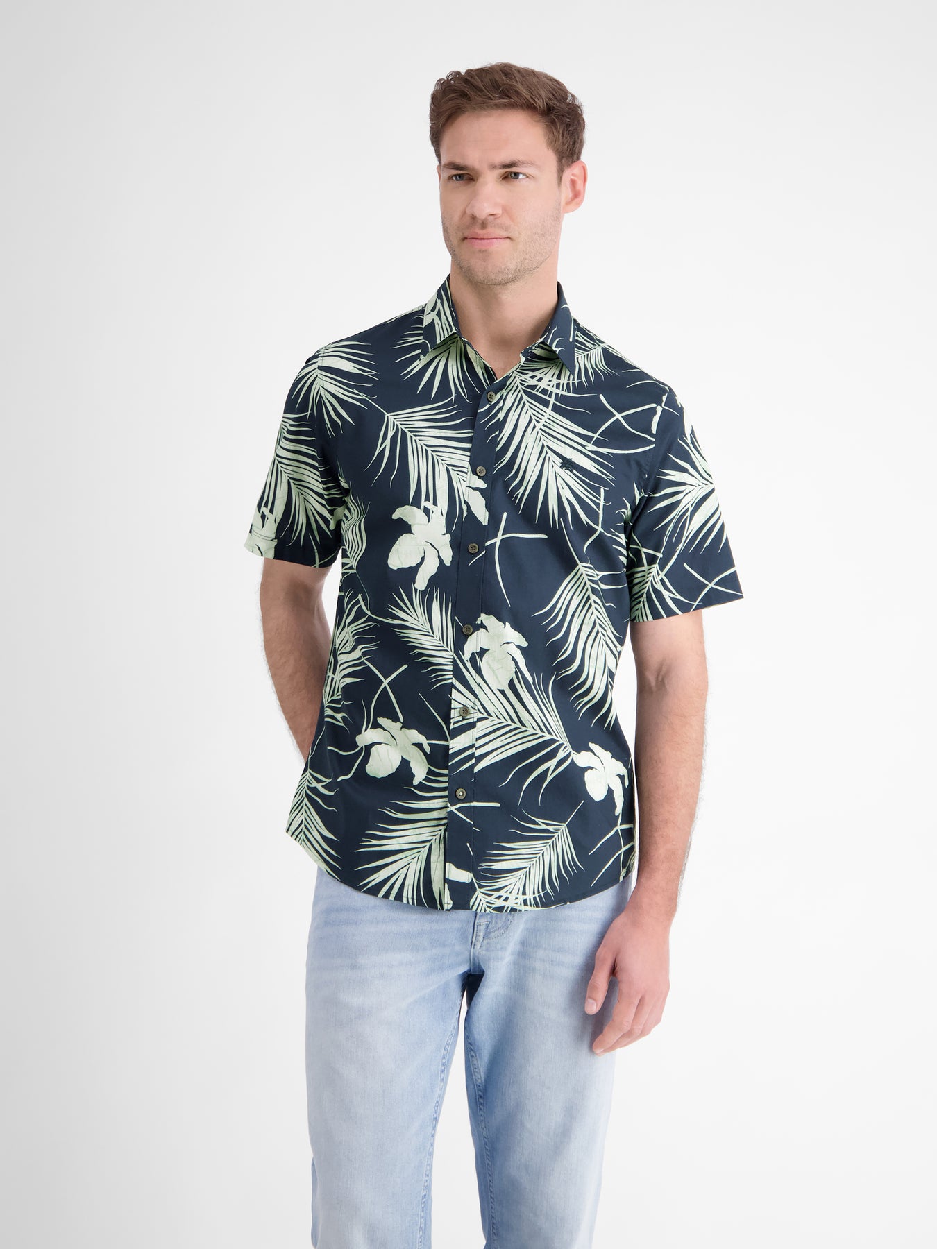 Kurzärmeliges Herrenhemd, Hawaiian-Style