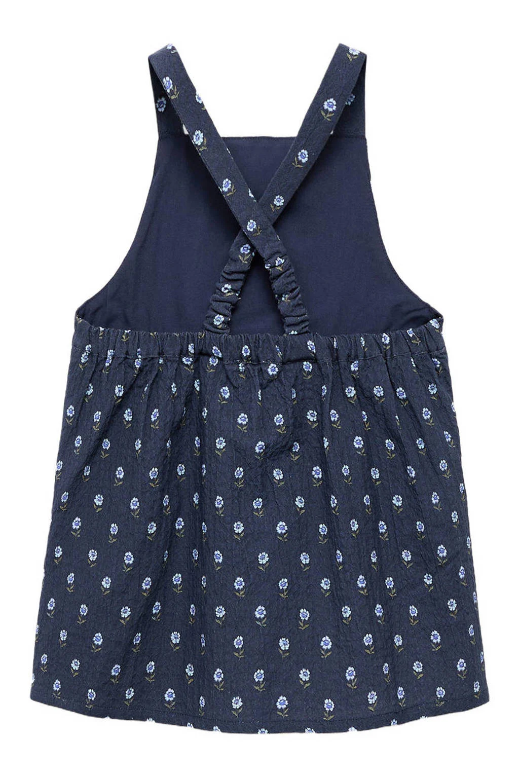 Mango Kids denim spijkerjurk donkerblauw