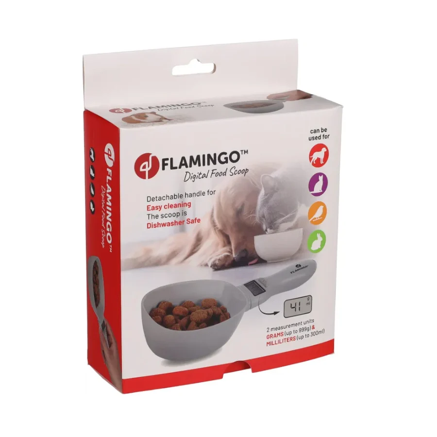 Colher medidora digital para animais de estimação Flamingo Skalo