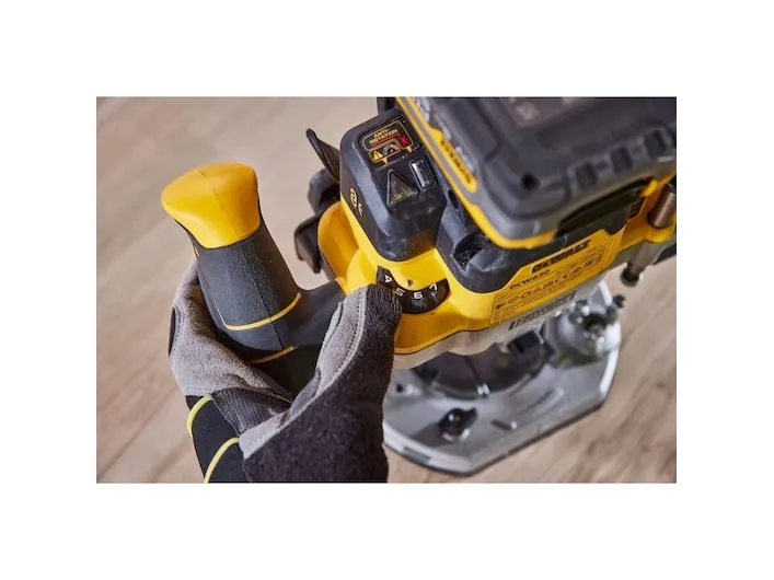 DeWALT DCW620NT-XJ, Fod til justering af fræsedybde, Børstefri, Sort, Gul, 23000 rpm, 8 (5/16