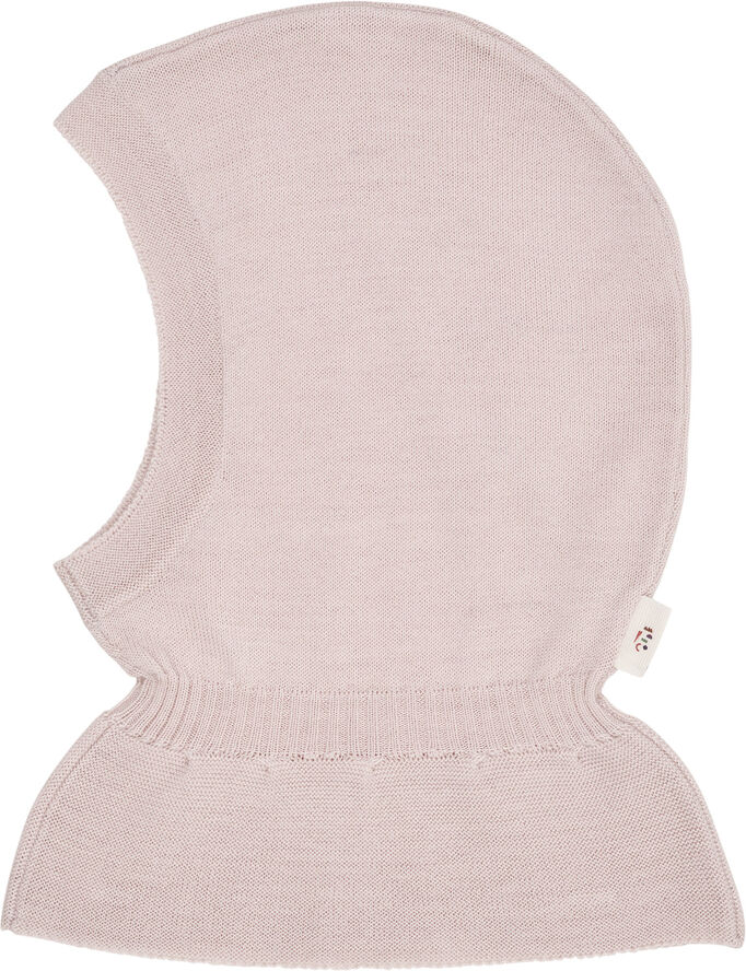 Copenhagen Colors LT. KNITTED MERINO BALACLAVA WITH F Dusty rose