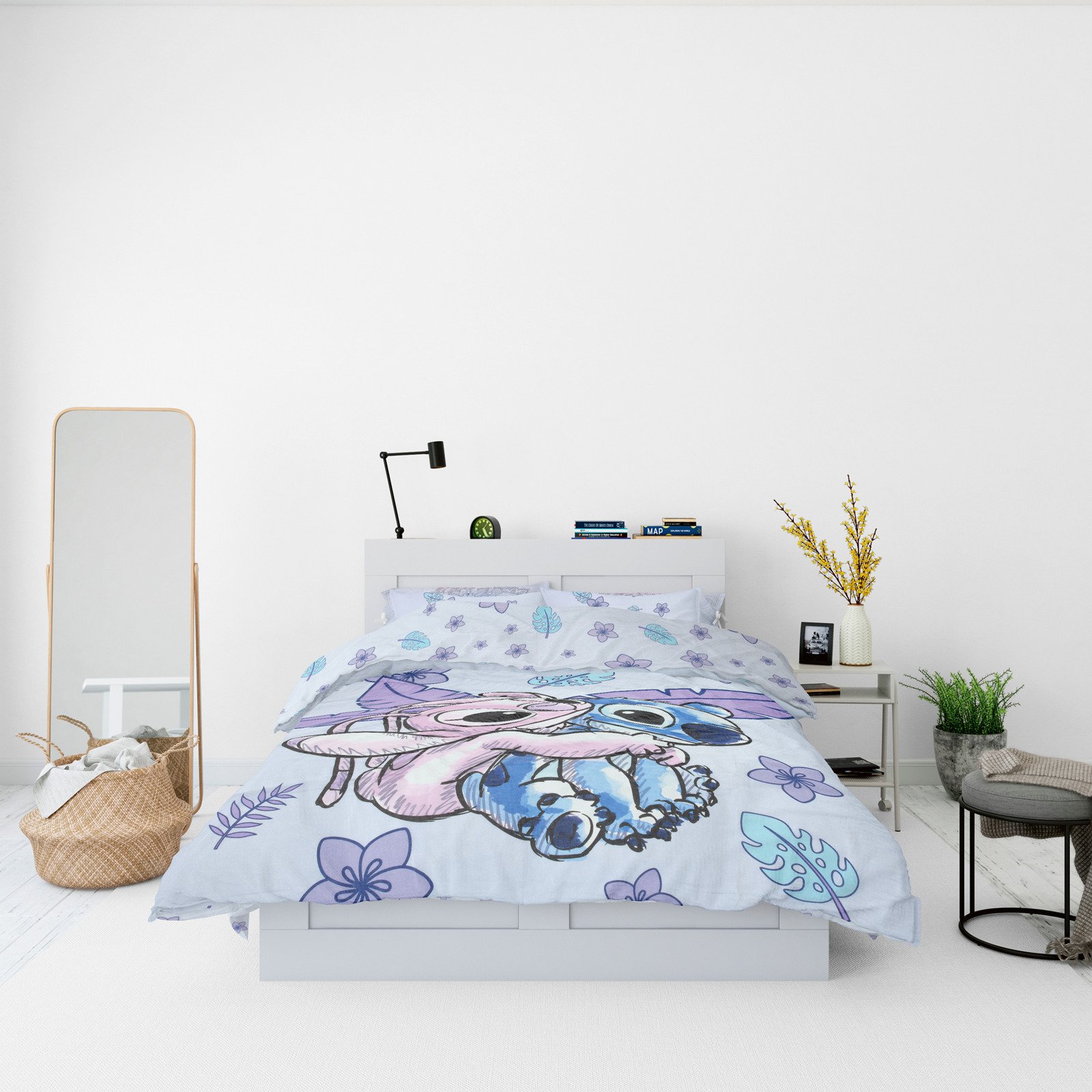 Bettwäsche Renforcé Stitch und Angel violett