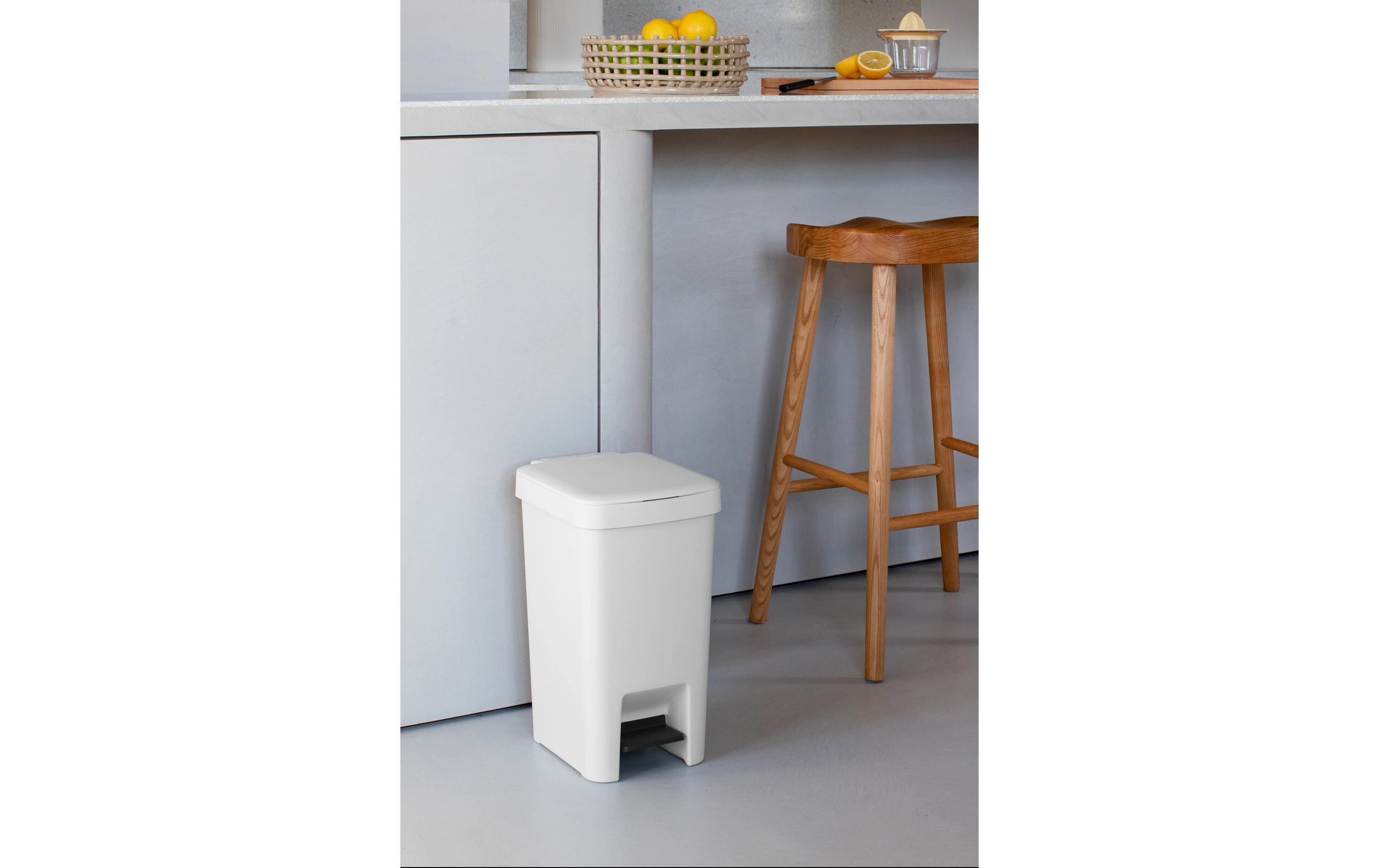 Recyclingbehälter StepUp 16 l, HellgrauTreteimer für Recycling Materialien