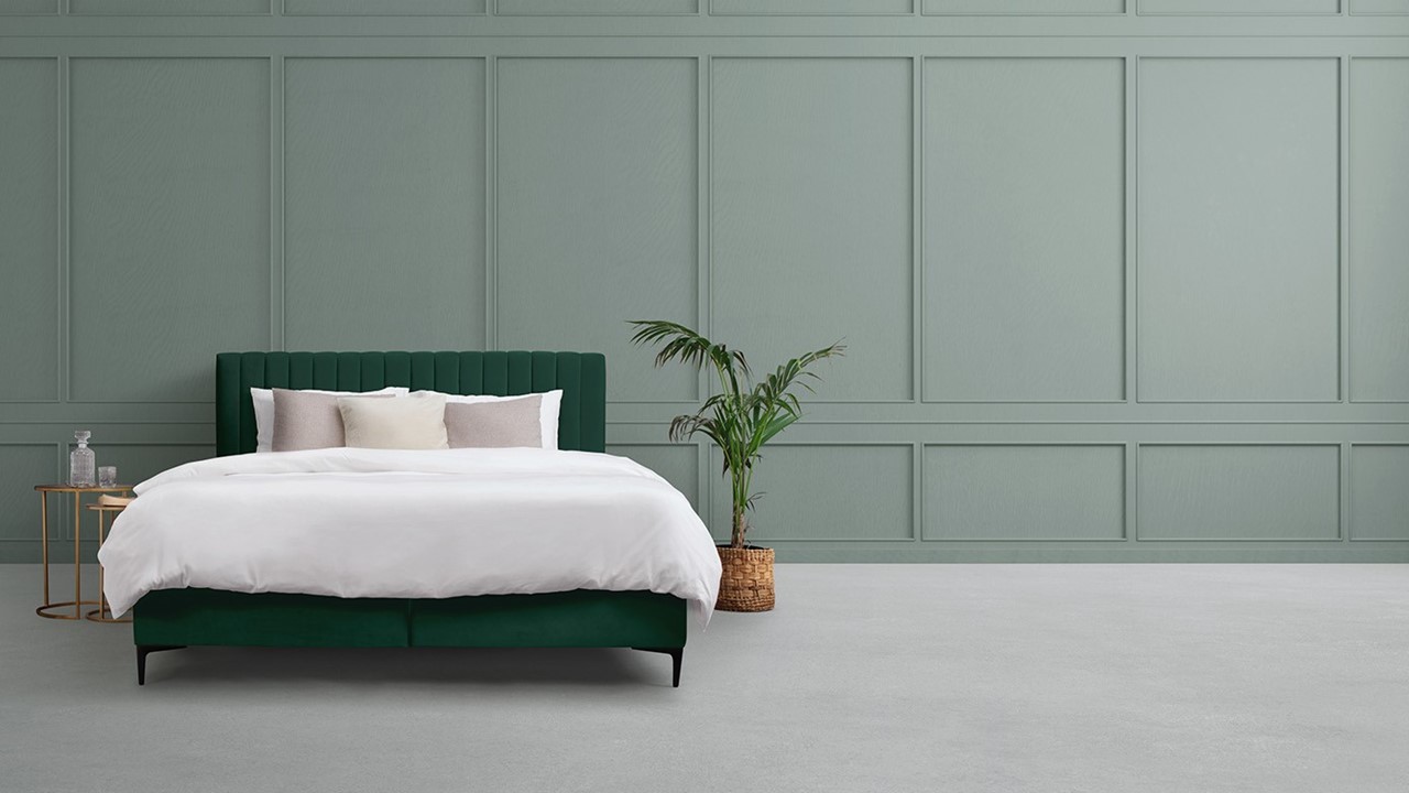 Matt Sleeps Boxspring Velvet stroken met matras Matt groen