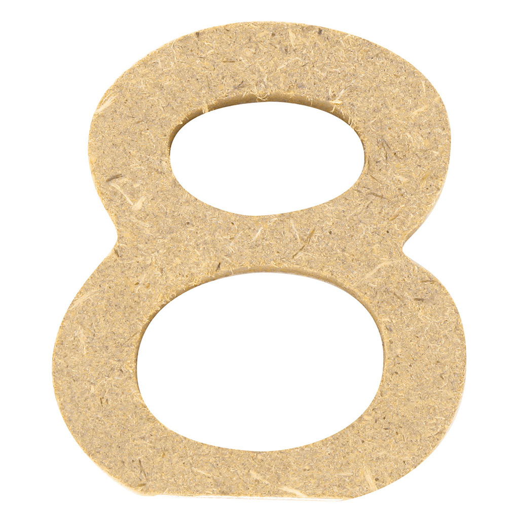 Chiffre 8 en bois H 5cm