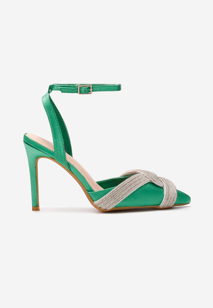 Chaussures slingback vert Anniela