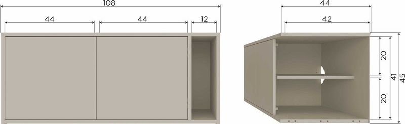 vtwonen Settle Down Tv-Meubel/Bankje - Grenen - Dust - 45x108x44