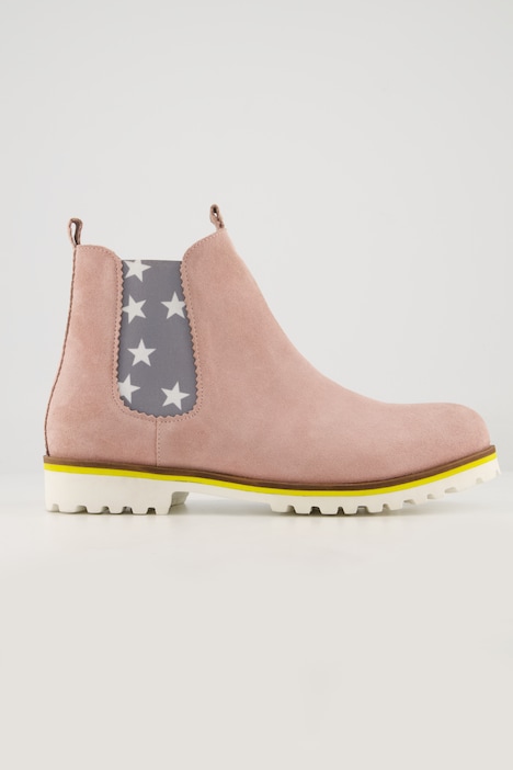 Chelseaboot, Stretcheinsatz, Sterne, Weite H
