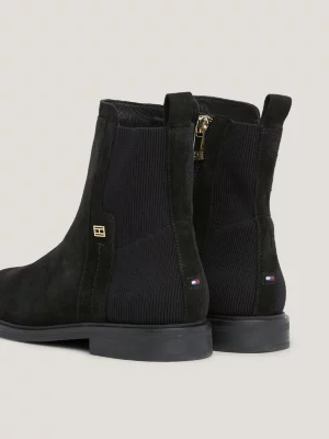Botas de cano curto Essential Suede Flag Plade