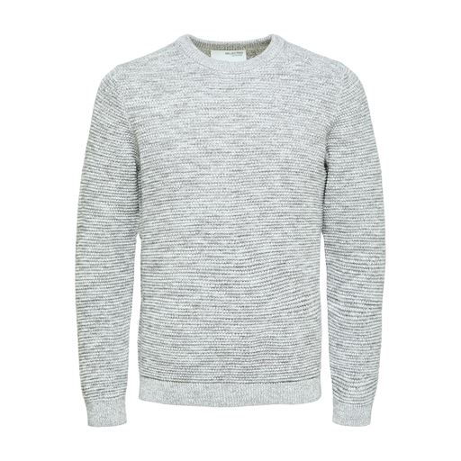 Selected Homme Vince Bubble Striktrøje, Marshmallow, XL
