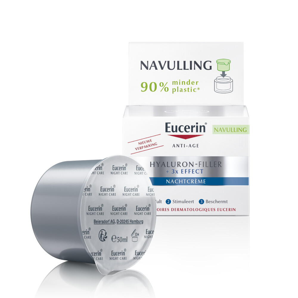 Eucerin Hyaluron-Filler + 3x Effect Nachtcrème Navulling50 ml