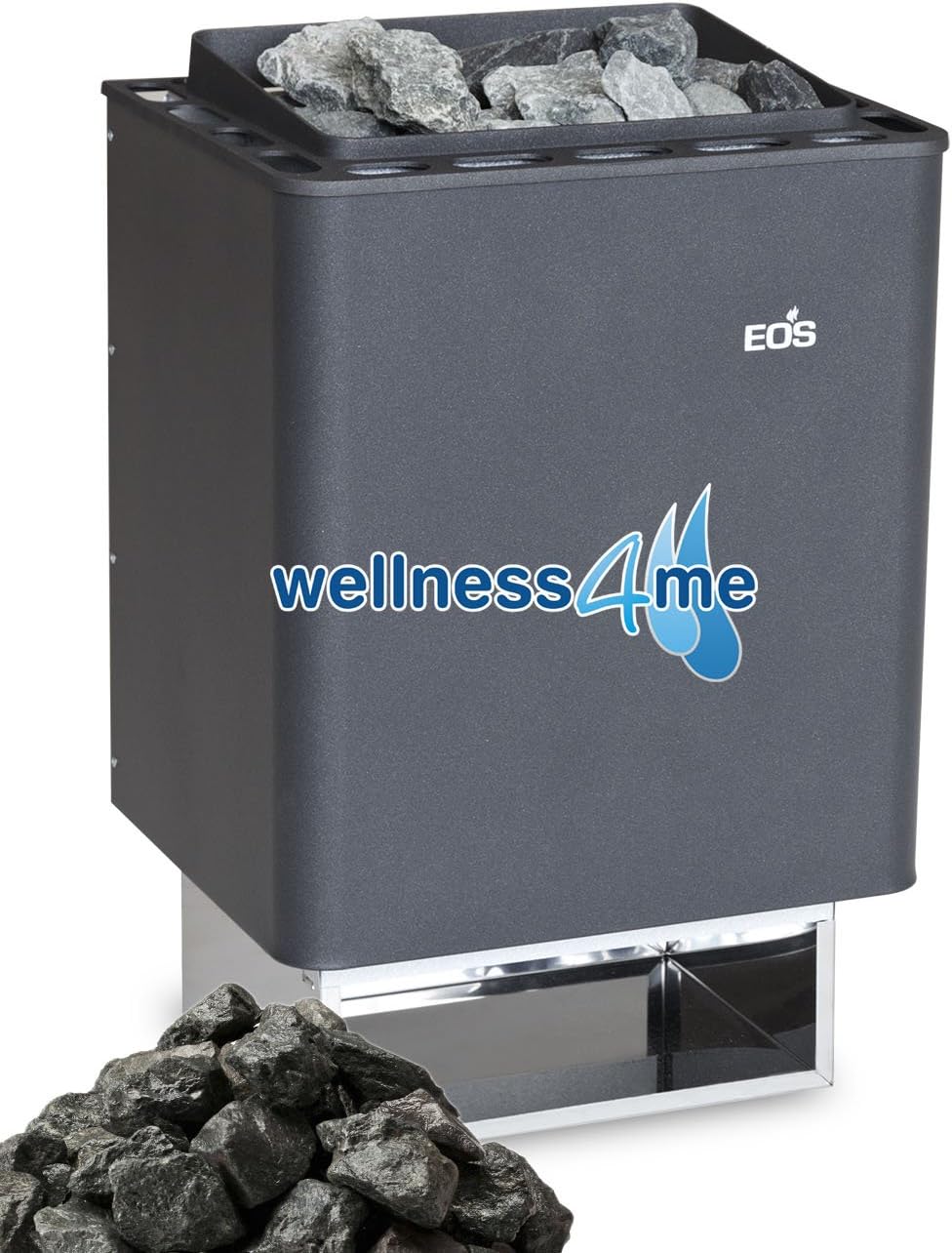 Eos Saunaofen Thermat Sauna-Wandofen, anthrazit-perleffekt 4,5 kW