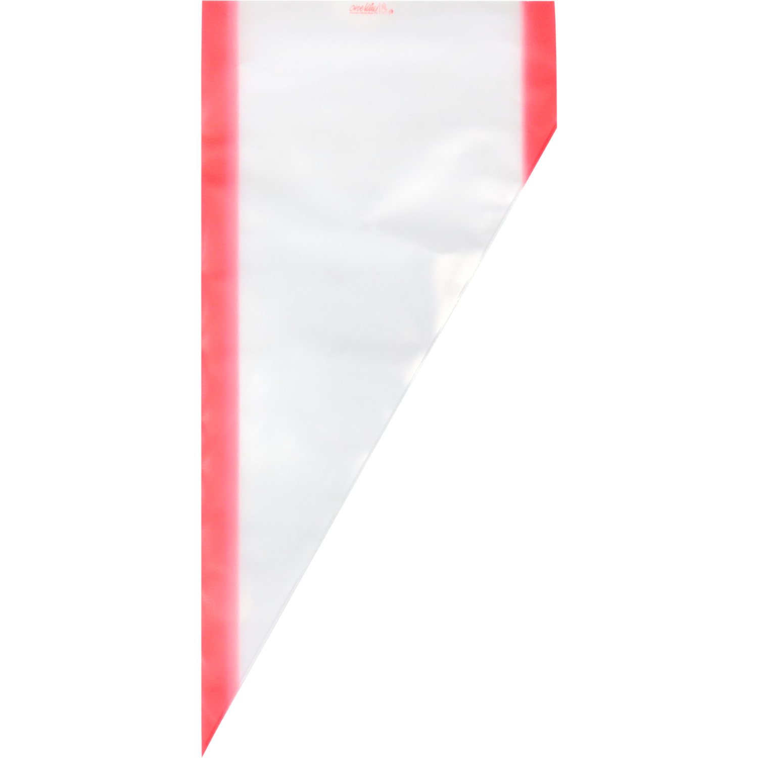 Spuitzak, 59x28cm, LDPE, transparant/rood