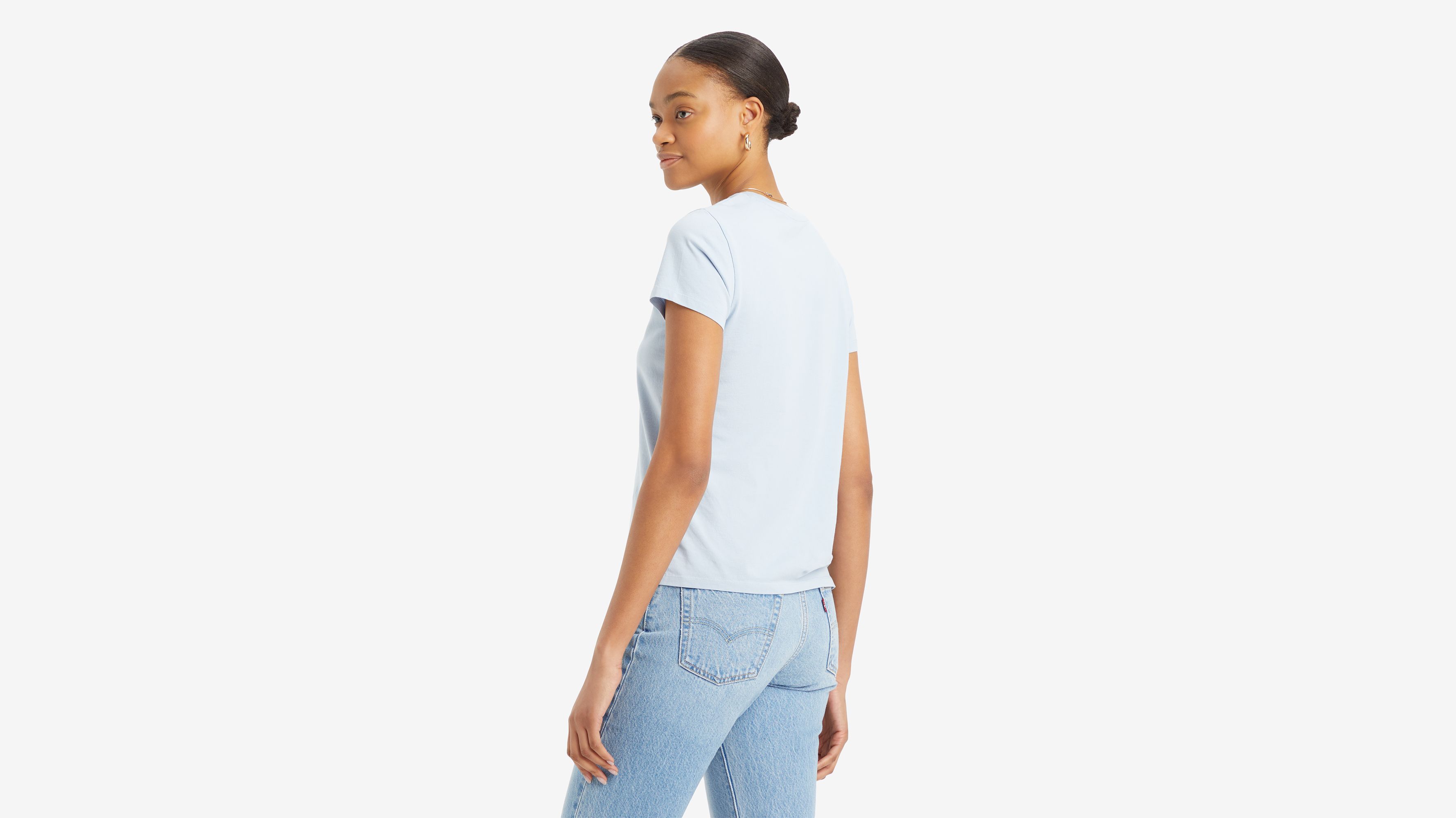 T-shirt Perfect - Holmes Floral Bw Fill Kentucky Blue - Bleu