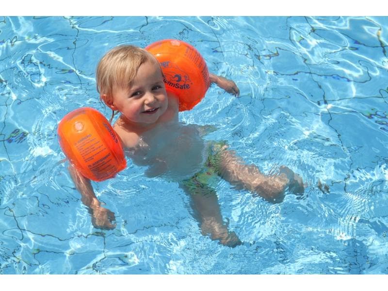 Flipper SwimSafe Schwimmflügel SwimSafe Orange Flipper SwimSafe Schwimmhilfen mit unzerbrechlichem PE-Schaumkern
