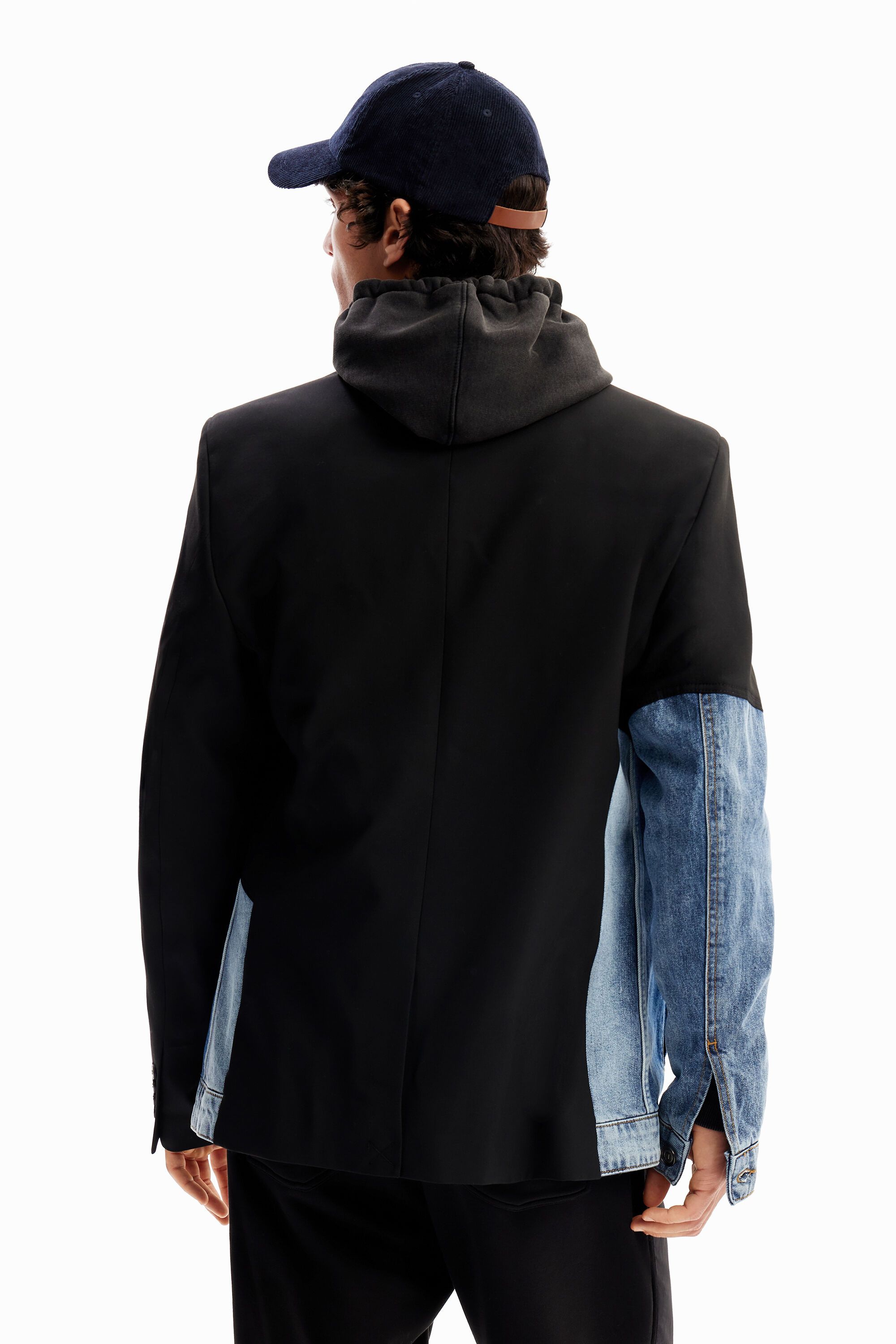 Blazer jeans bicolor
