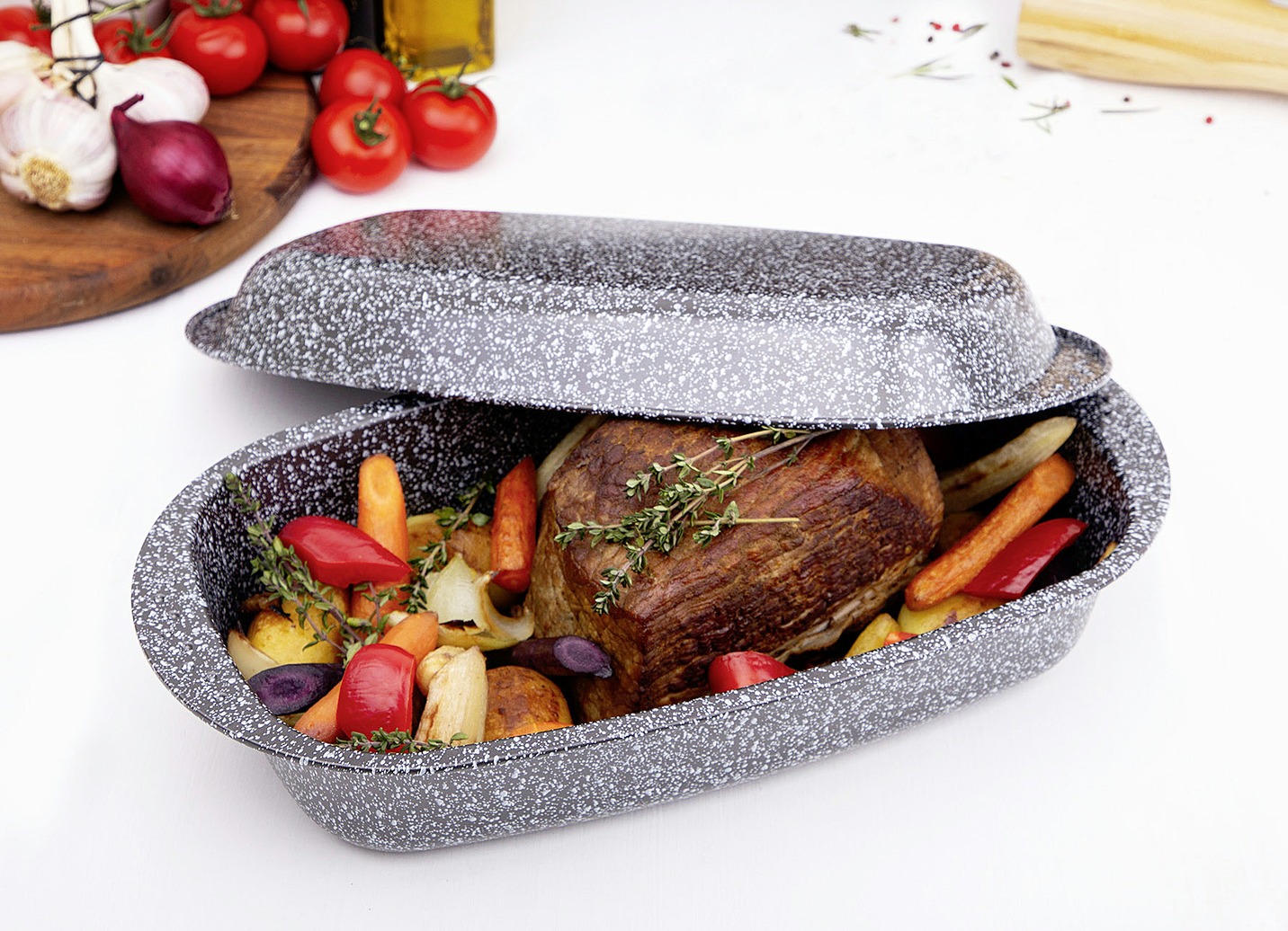 Brotbackset, 3-teilig, in Granit-Optik