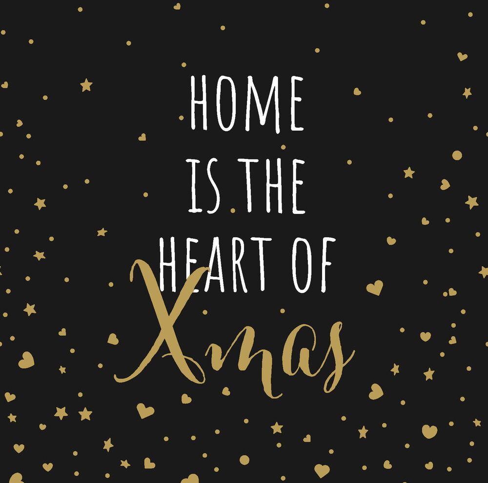 Paper + Design servet Heart of xmas zwart 33 x 33 cm 20 stuks
