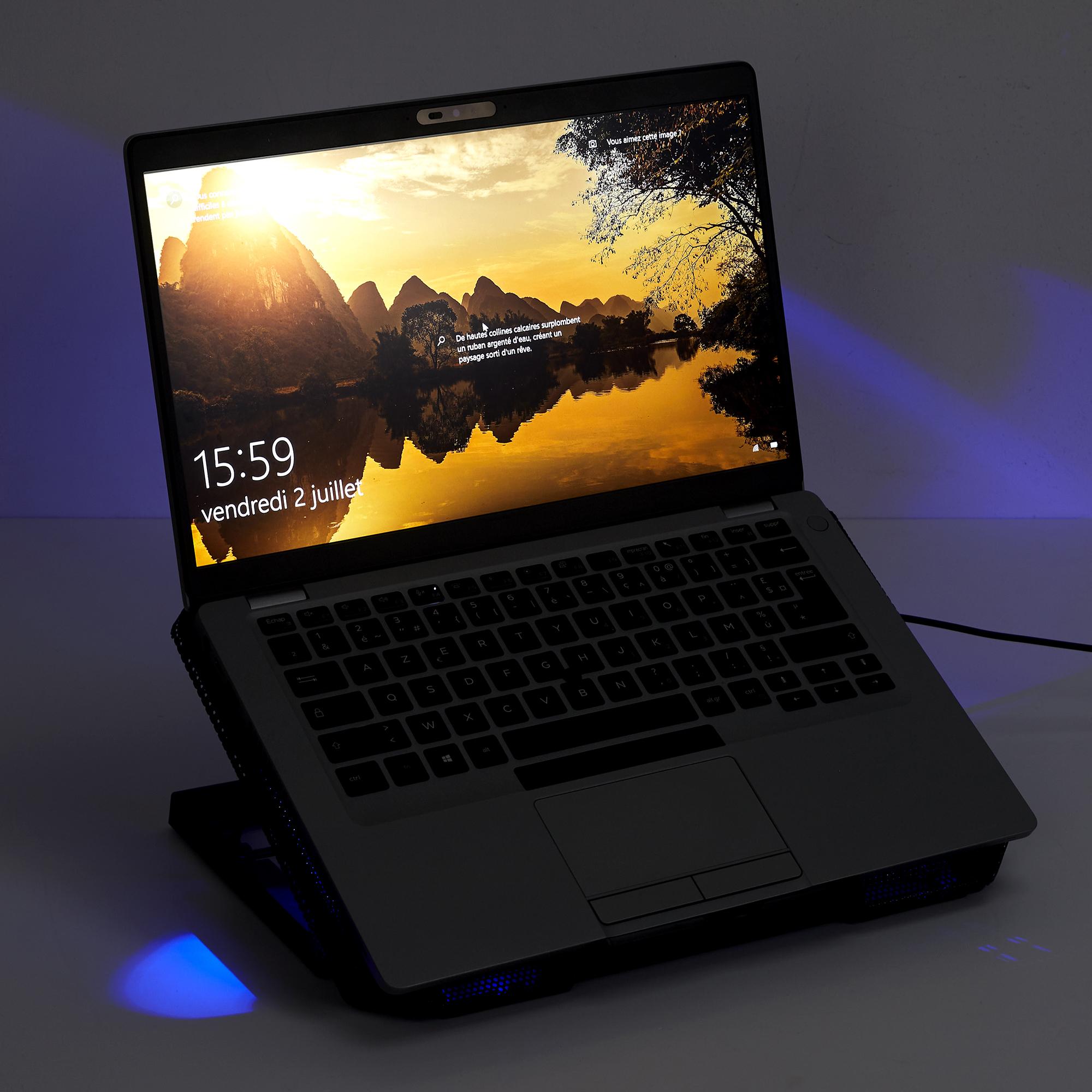 SUPPORT VENTILE LED ORDINATEUR 2 PORTS USB