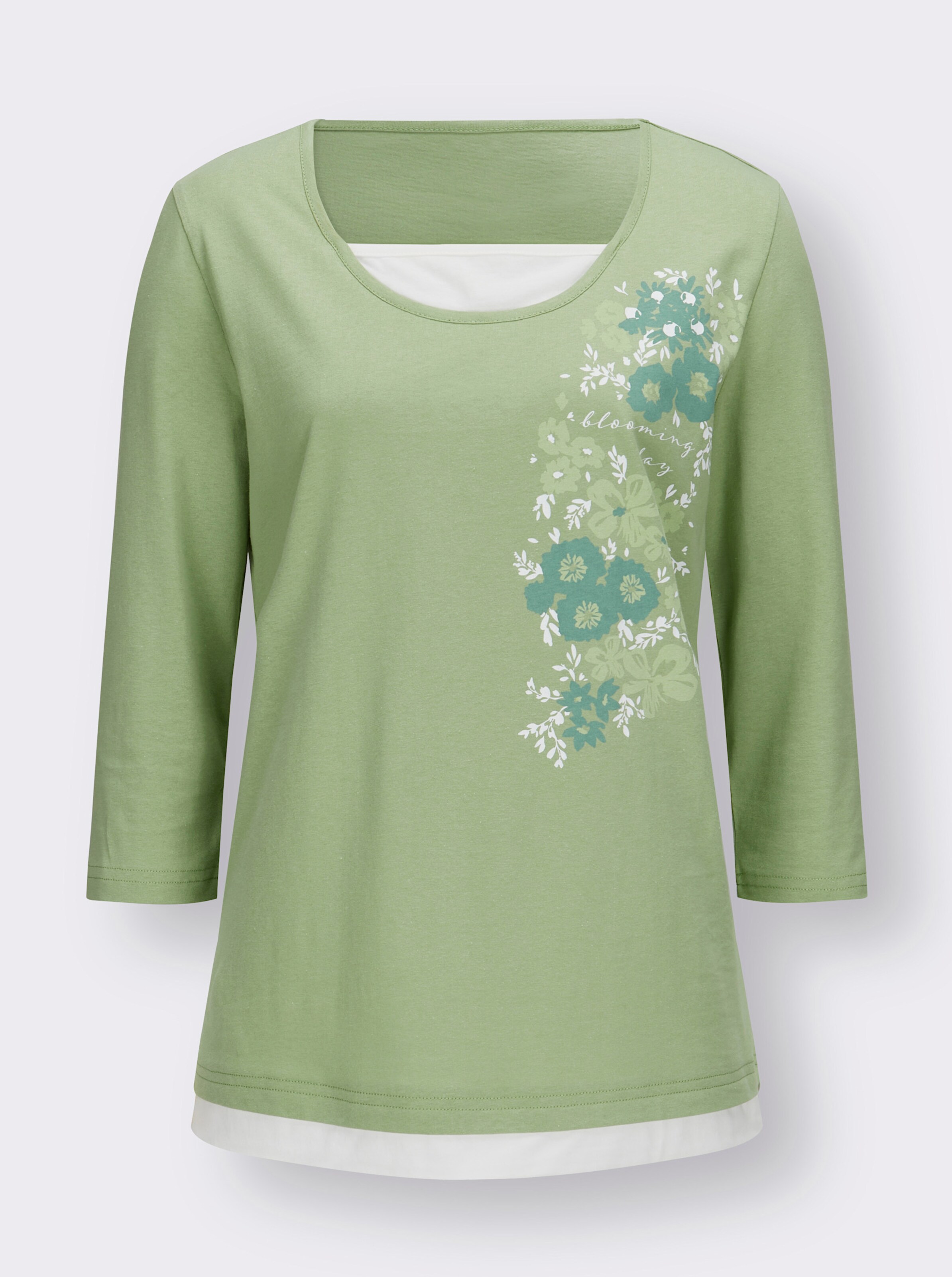 2-in-1-Shirt mit Blüten-Motiv