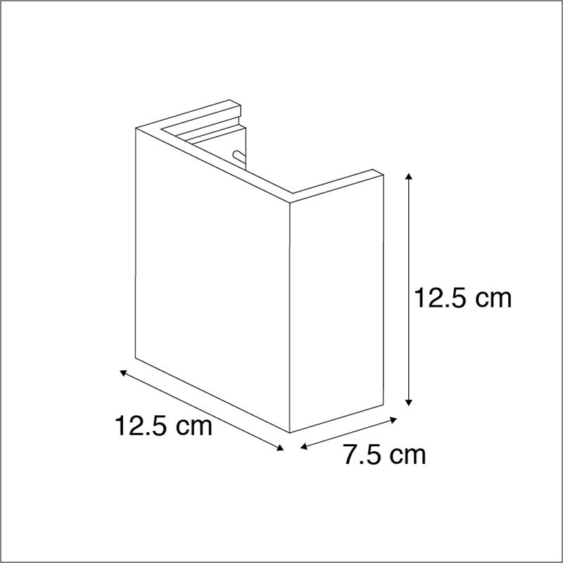 Industriële wandlamp beton met lichteffect - Meave