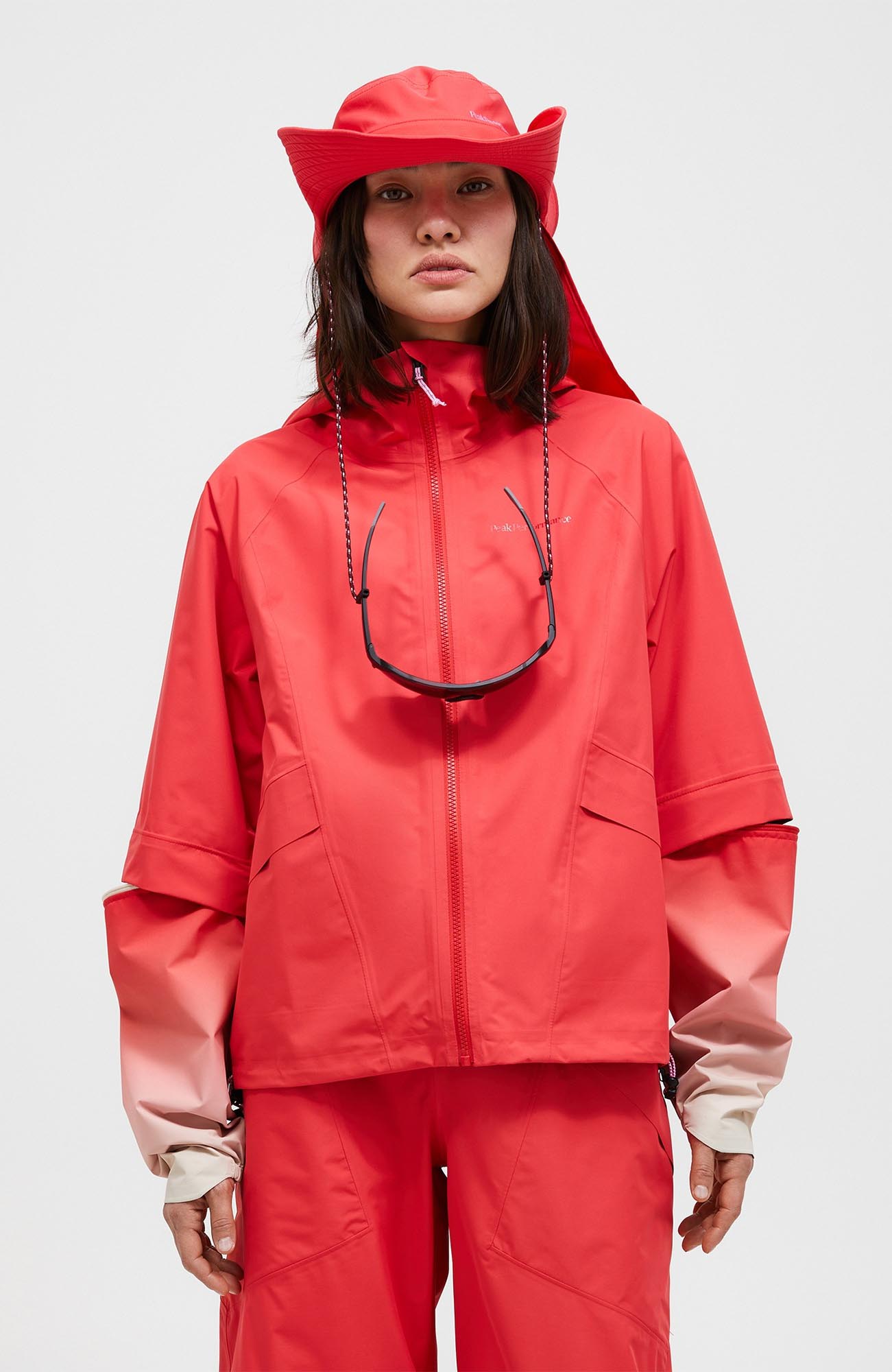 Trailblazer Shell Jacket Dame Brilliant Red/Sand Fog