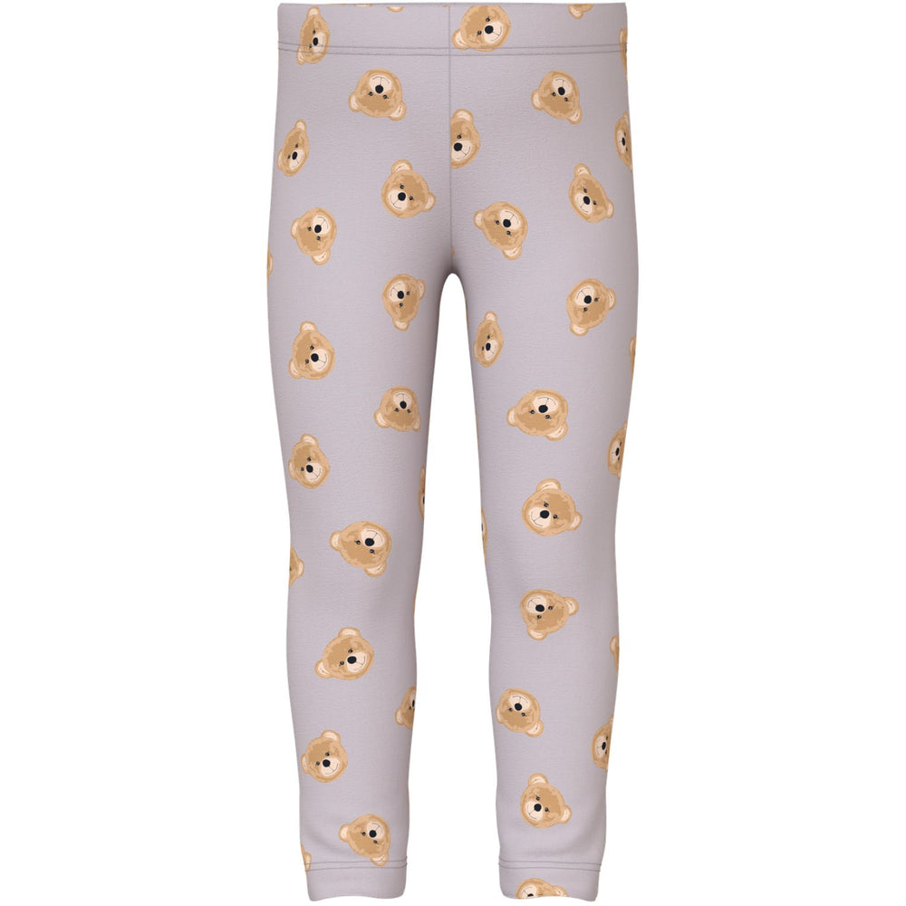 Køb Name It Lilac Marble Teddy Bears Nmfvivian Aop Leggings