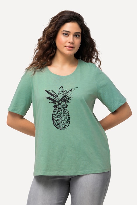 T-Shirt, Kaviarperlchen, Ananas, Rundhals, Halbarm