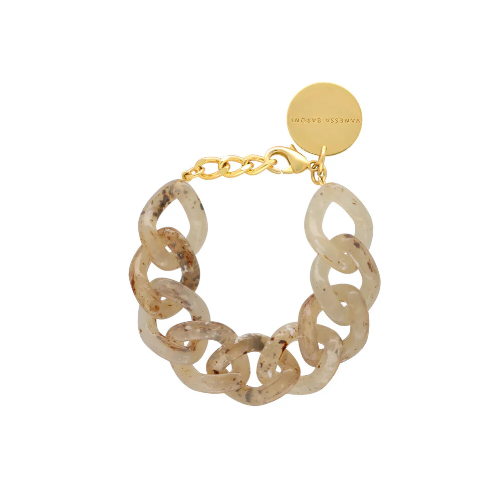 VANESSA BARONI  Flat Chain armbånd - Light Bernstein