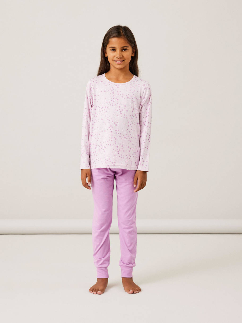 NAME IT pyjama NKFNIGHTSET met bloemendessin lichtroze/roze
