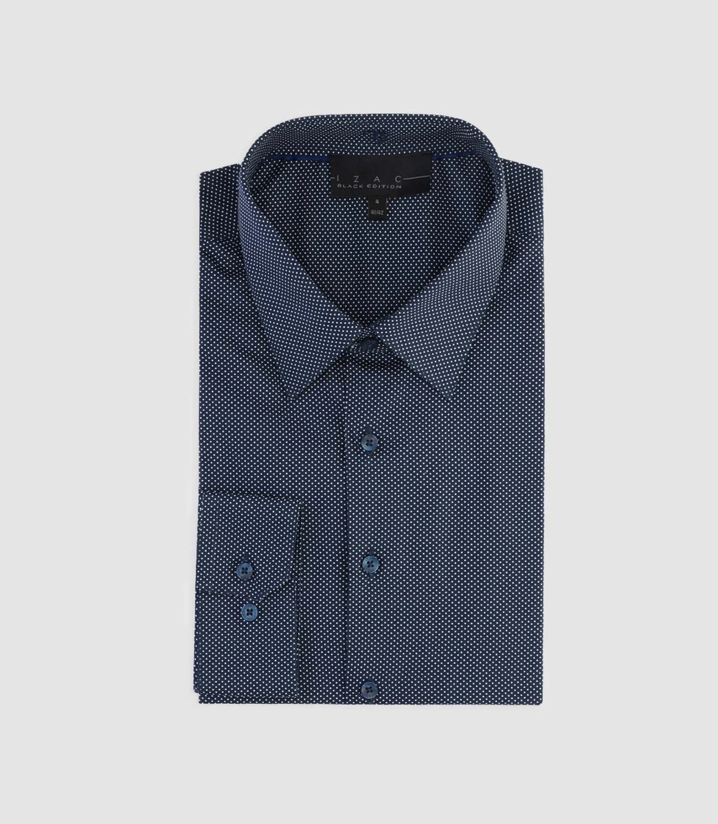 Chemise à imprimé pois marine PATRICE