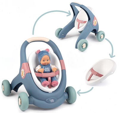 Smoby Little Smoby 3-in-1 Gåvogn med Dukke