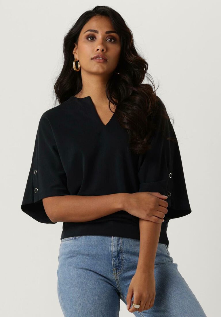 SUMMUM zwarte summum top top washed modal