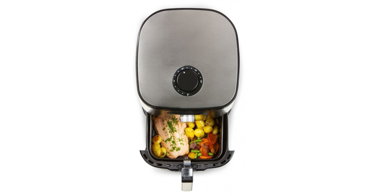 DomoDeli-fryer DO536FR  heteluchtfriteuse  (Inox/zwart, 5.5 Liter)