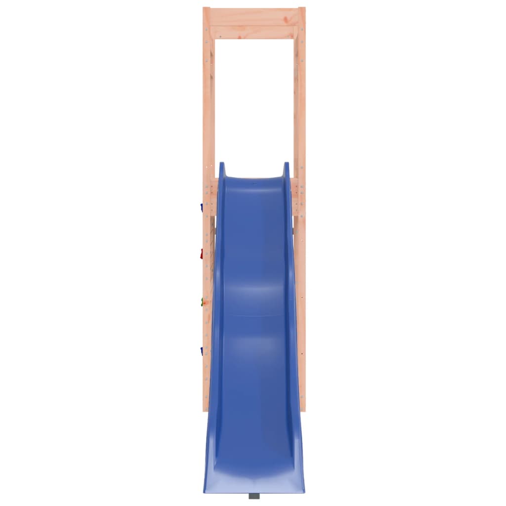 Aire de jeux d'extérieur balançoires toboggan portiques robuste jeux jardin 53 x 267 x 207 cm bois massif de douglas 02_00050