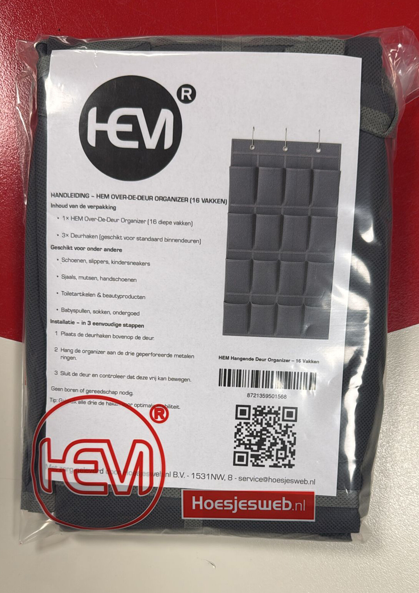 HEM 16-vaks organizer met haken