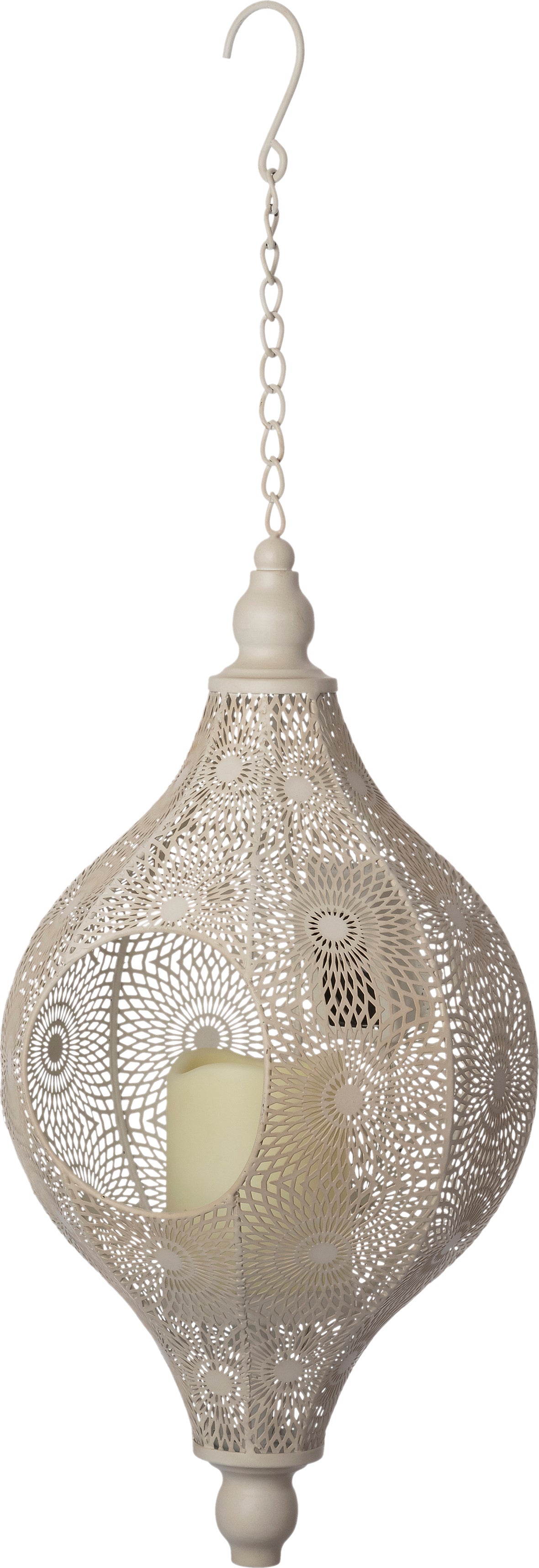 Intratuin solar lantaarn Porto beige 21.5 x 19,5 x 66 cm