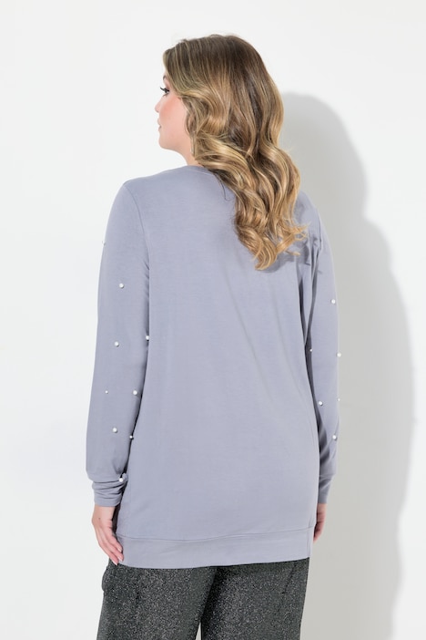 Sweatshirt, Zierperlen, Langarm