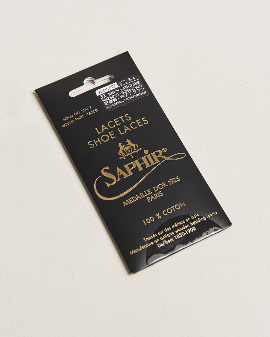 Saphir Medaille d'Or Shoe Laces Thin Waxed 75cm Dark Brown