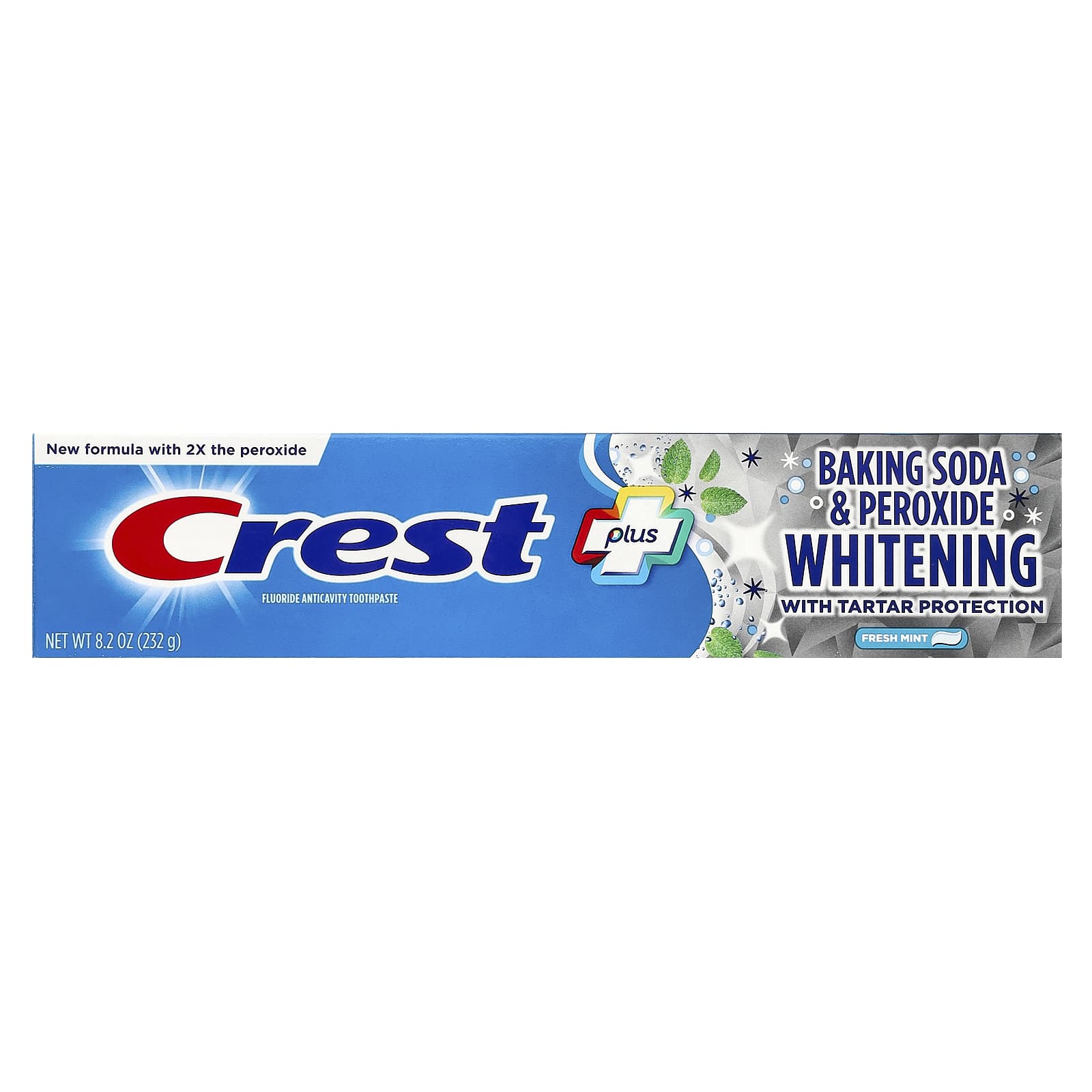 Crest, Plus, Fluoride Tandpasta, Baking Soda & Peroxide Whitening, Verse Munt, 8.2 oz (232 g)