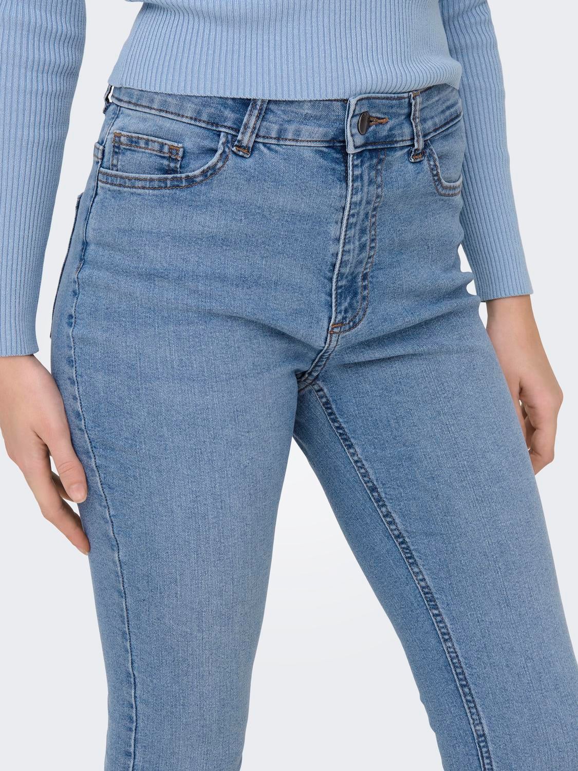JDYMOON Hohe Taille Skinny Fit Jeans Medium Blue Denim